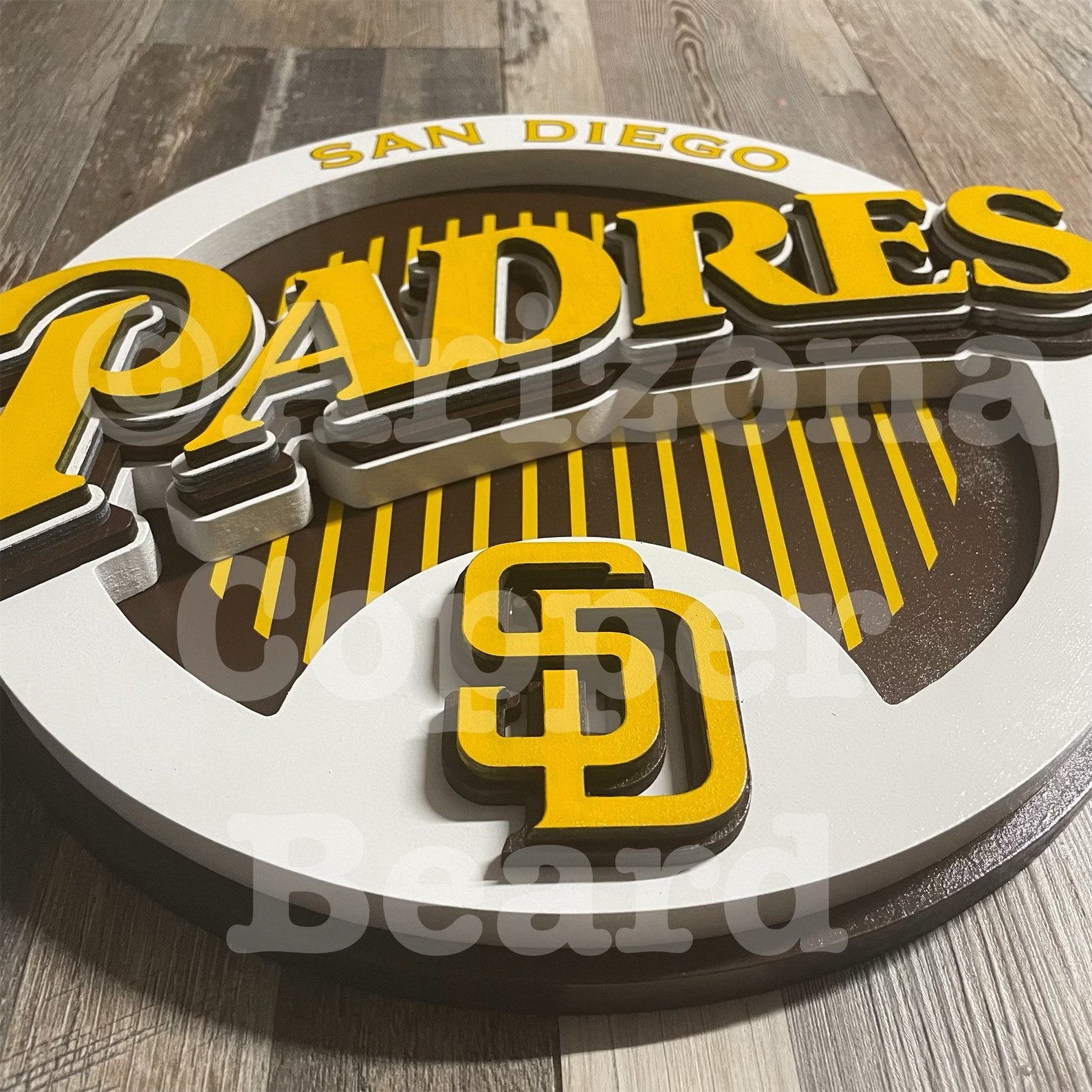 3D San Diego Padres Wall Art Stacked Padres Wood Sign Etsy