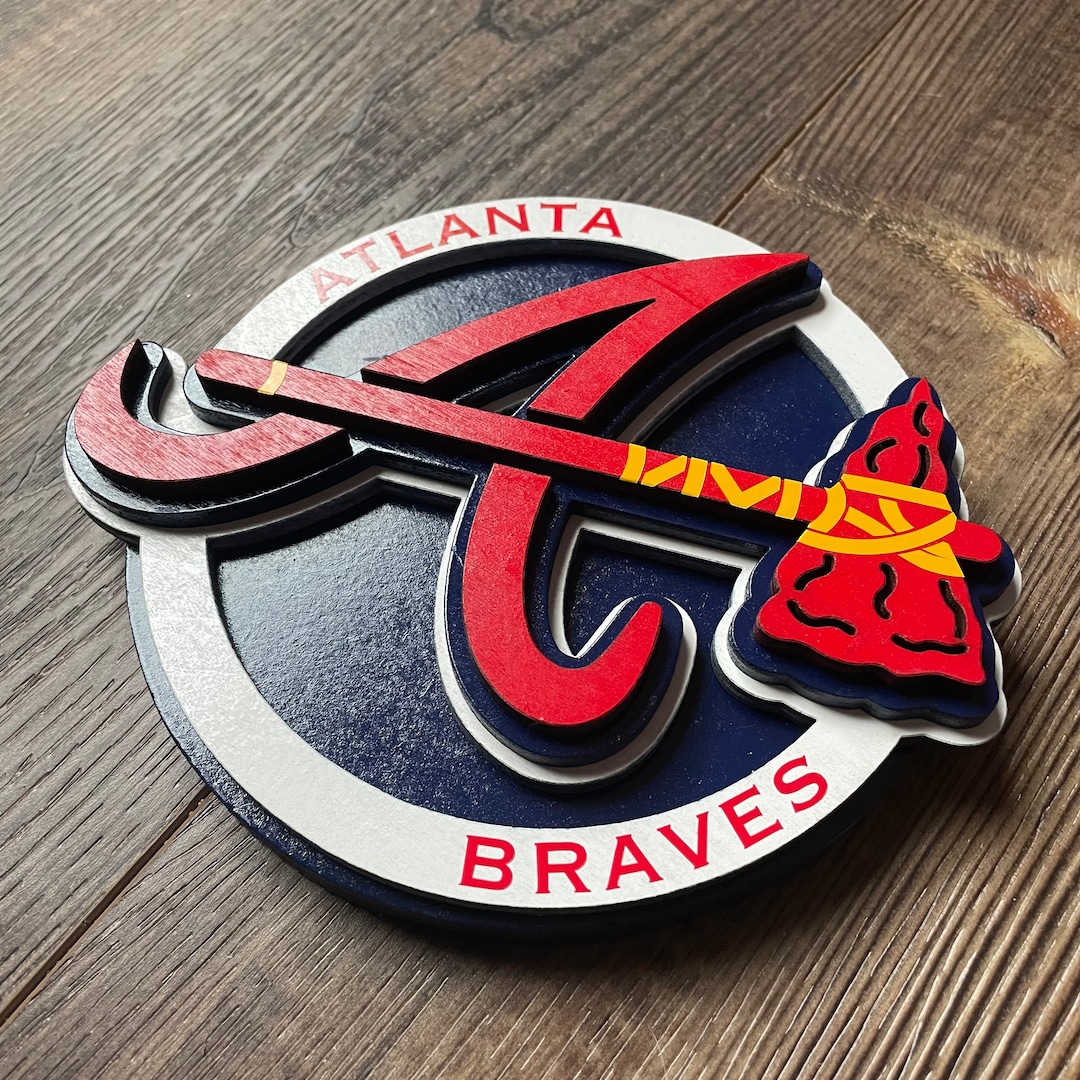 Atlanta Braves Tomahawk 3D Metal Artwork – Hex Head Art 