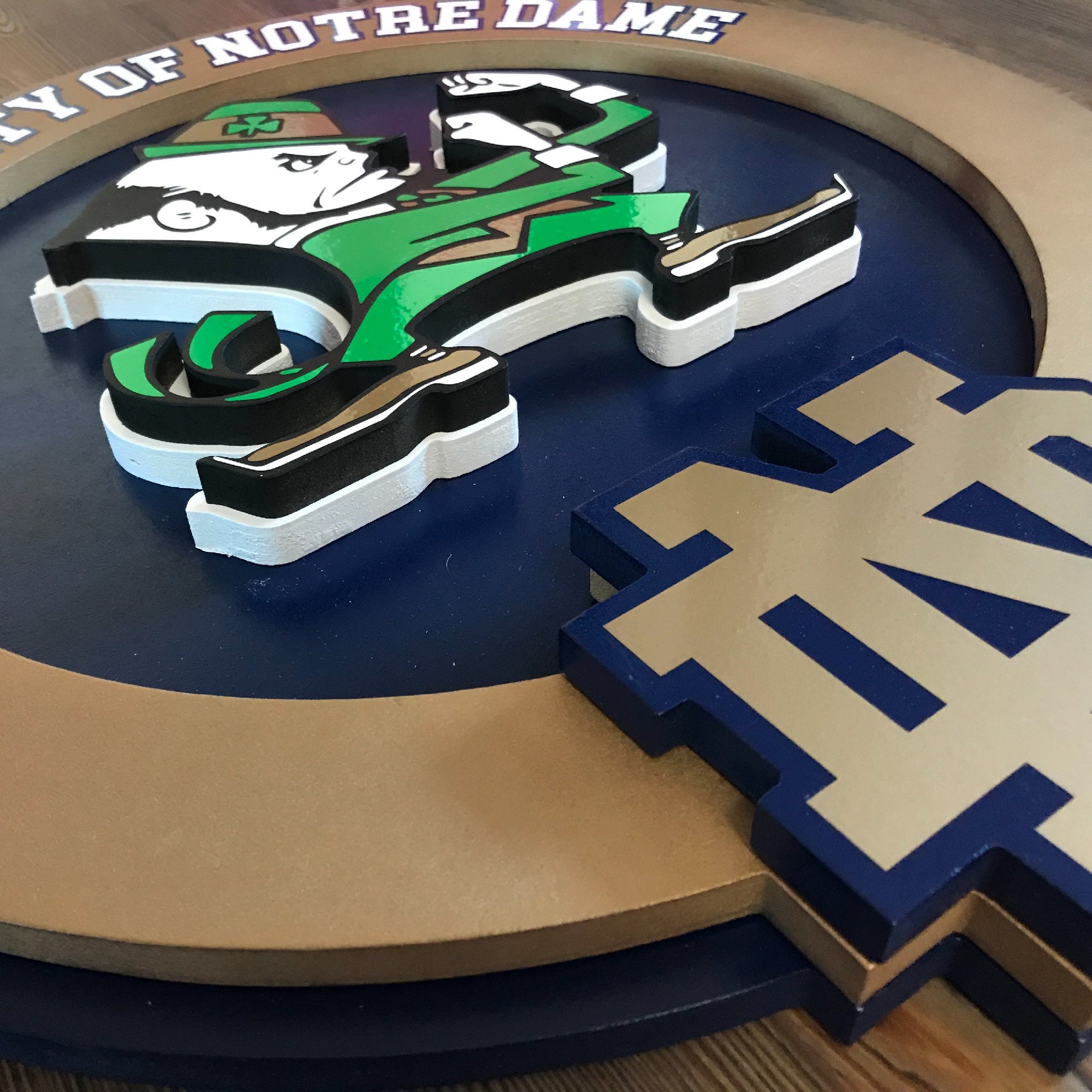 Notre Dame Wood Sign 3D Wall Art Fighting Irish College - Etsy UK