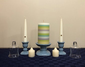 Partylite Custom Listing #17 - French Blue, Blue Optic, Swirl Peglite