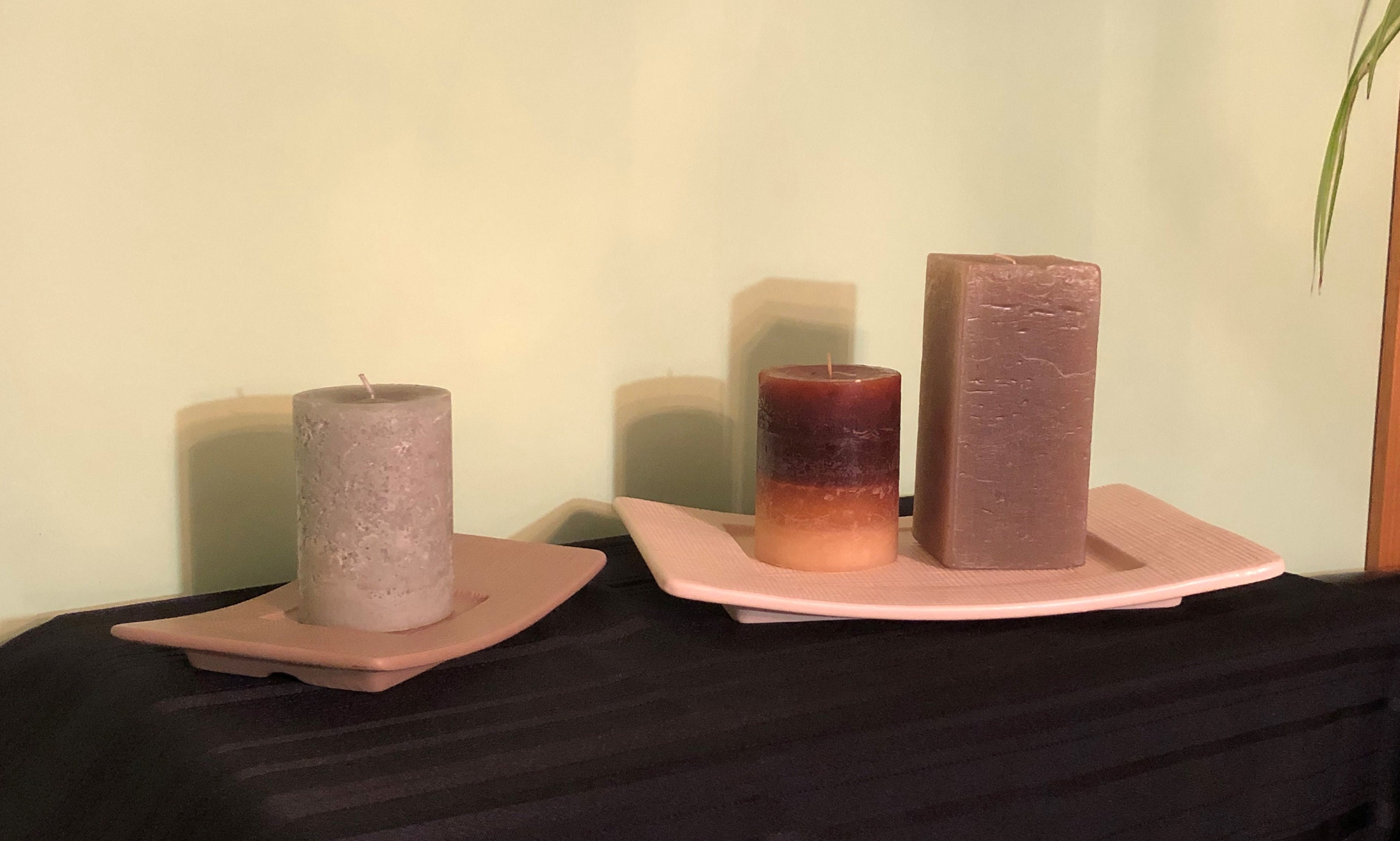P7459 Partylite Linen Pillar Holder Set Etsy