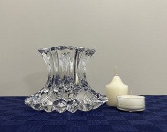 P7378 Partylite Aurora Crystal Pillar Candle Holder