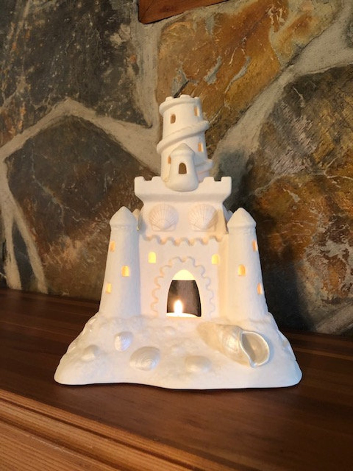 P7306 Partylite Sandcastle Tealight House Etsy