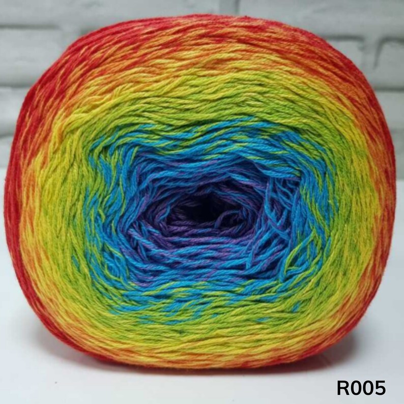 53 Colors Diva Rainbow Mandala Yarn Colorful Gradient Cake Etsy