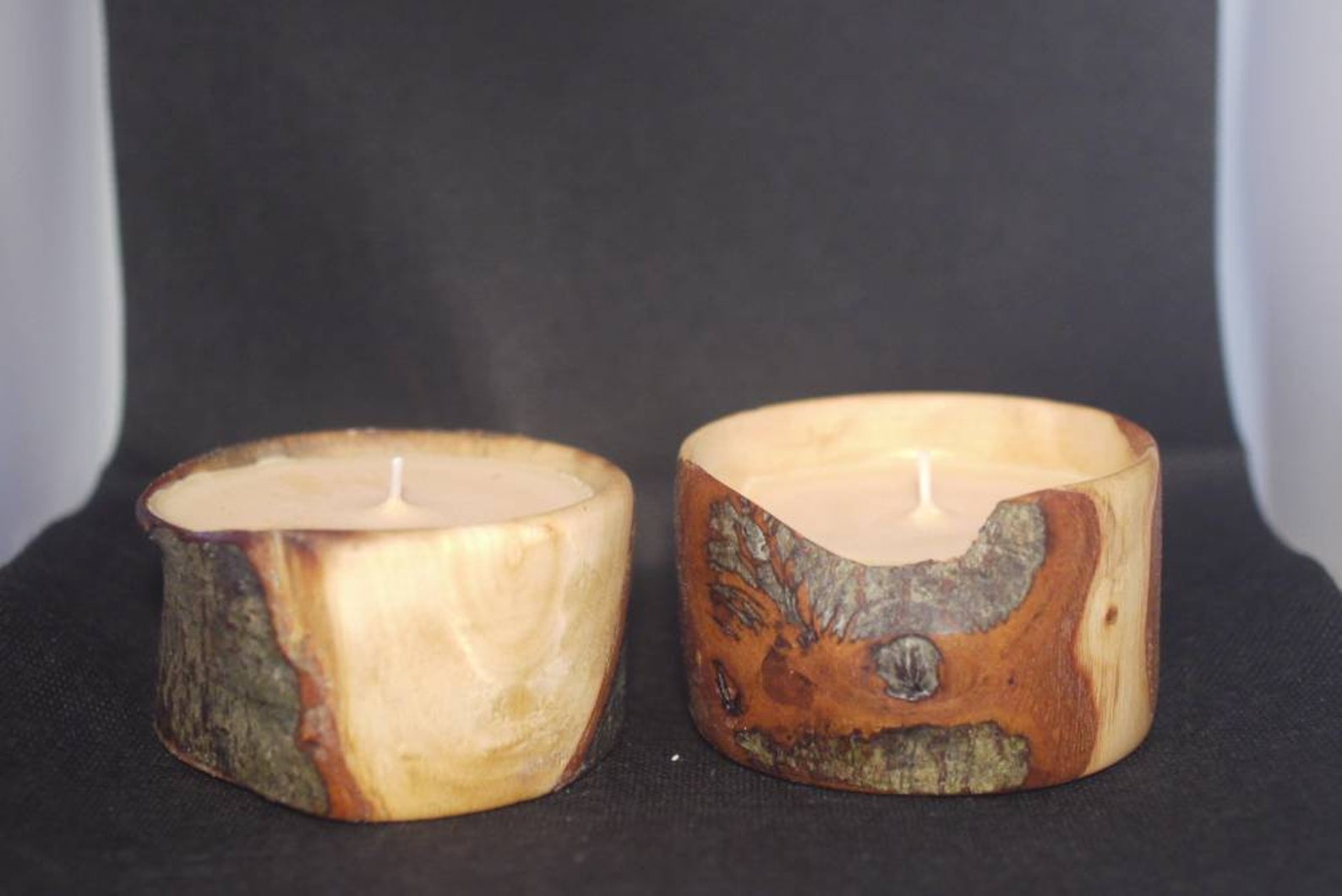 Live Edge Wooden Candle Holders Etsy