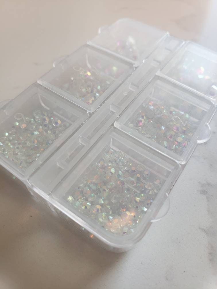 RHINESTONES Box 6 Different Size AB BEAUTIFUL Translucent Color Ab - Etsy