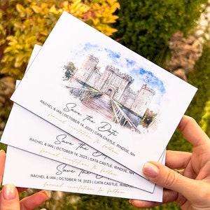 Venue Save the Date Magnet Watercolor - Save the Date ultra-spesso - Buste e adesivi Kraft gratuiti