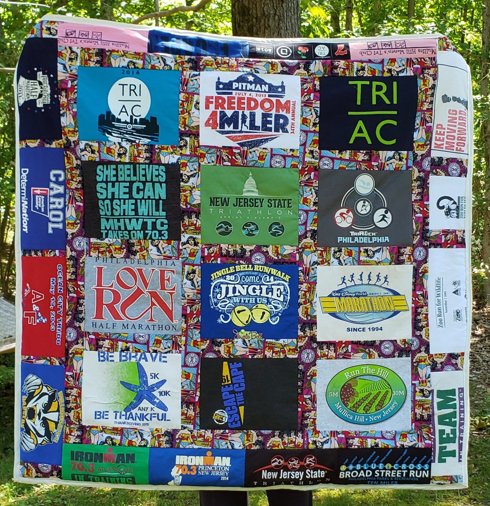 Custom Tshirt Quilt, Memory Quilt, Race Shirt Quilt, Graduation Quilt