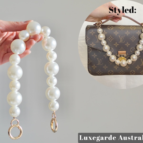 Pearl Top Handle Decorative Strap | Suitable for L V Mini Pochette Accessoires, Pochette Metis Speedy Neverfull [BAG NOT INCLUDED]