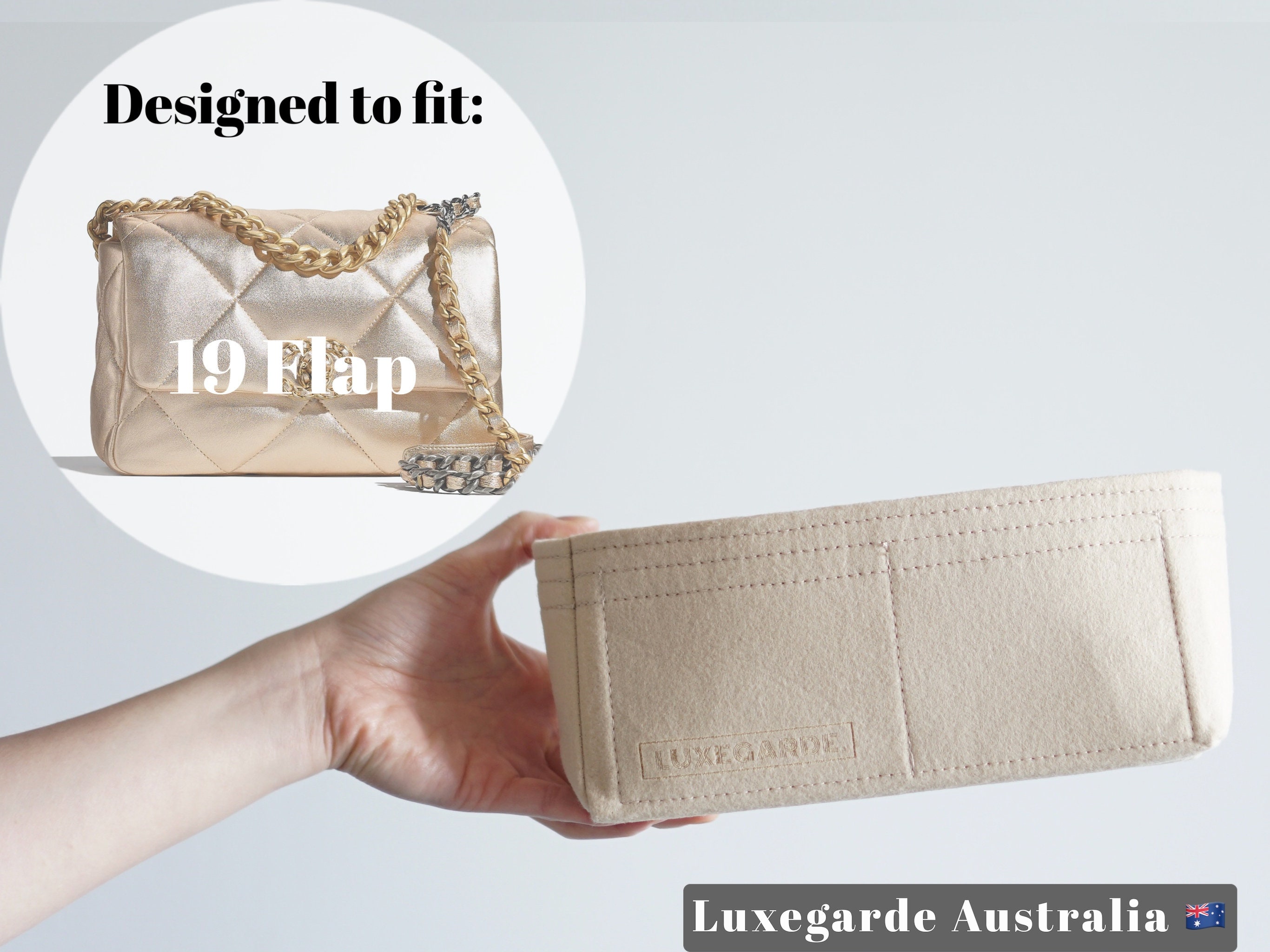 Purse Insert For Chanel 19 Flap Bag (Style AS1160)