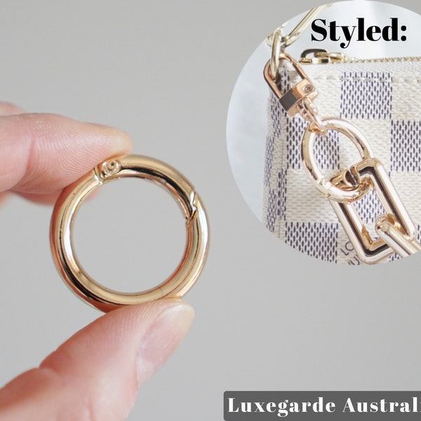 O Ring Buckles | Suitable for L V Mini Pochette Accessoires,Neverfull tote bag etc [BAG NOT INCLUDED]