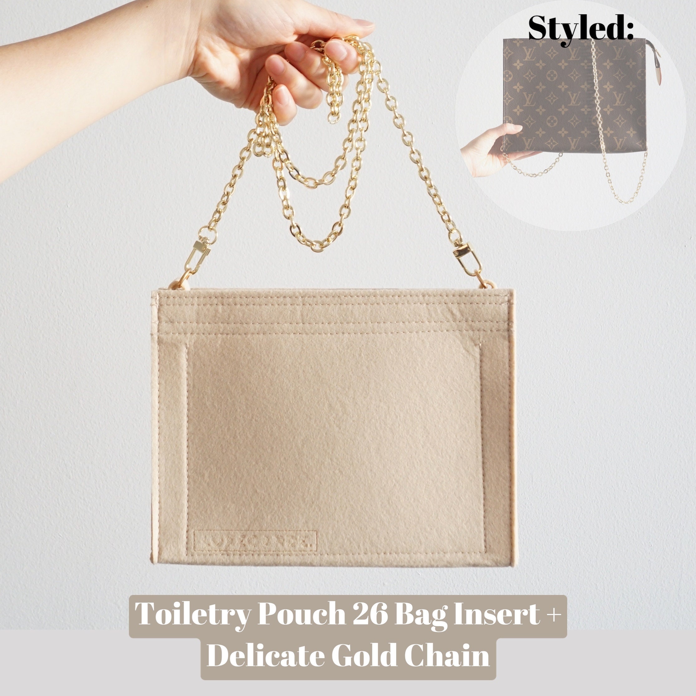 Toiletry Pouch 26 Bag Insert Conversion Kit Organizer Shaper