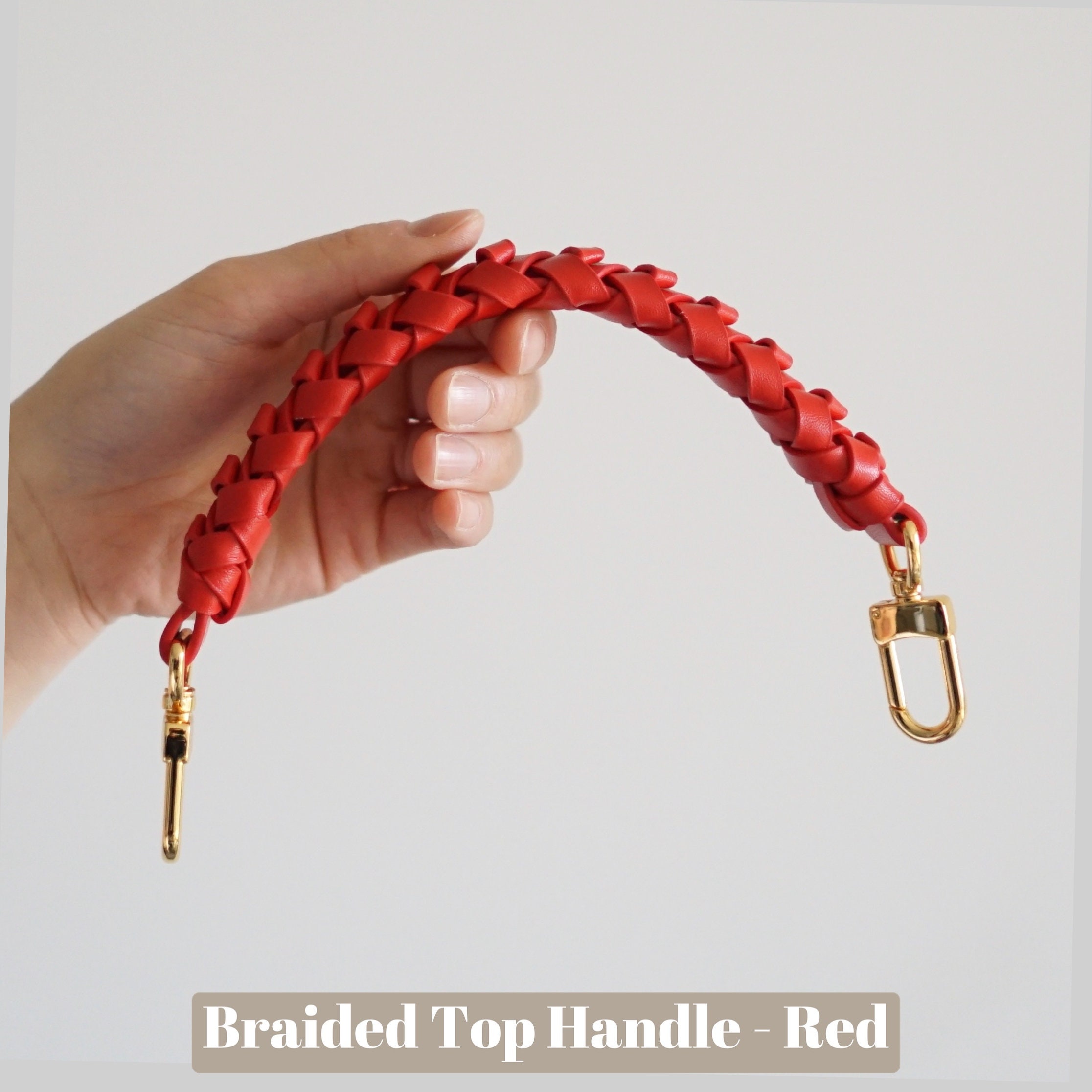 Braided Leather Top Handle Strap | for Louis L V Neonoe, Petit Noe