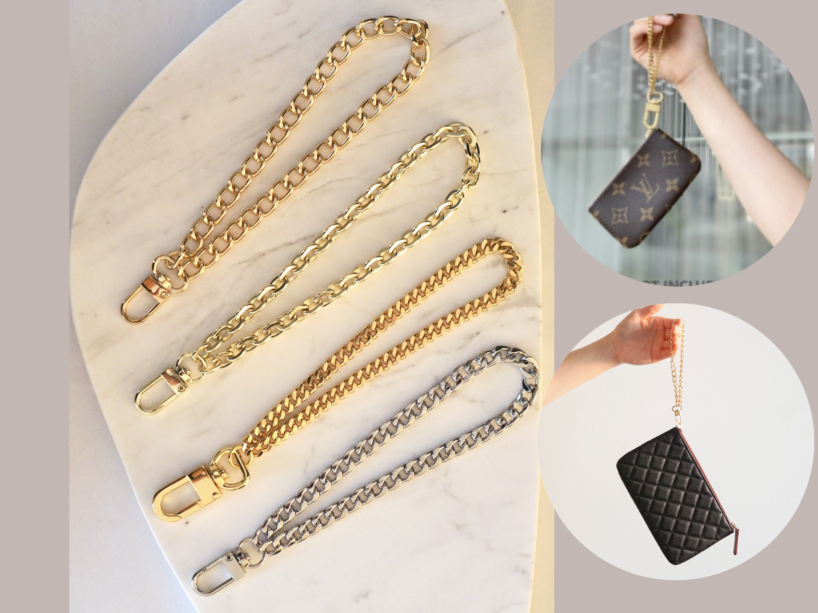 Wristlet Chains for Neverfull Pochette Key Pouch O Case -  Hong Kong