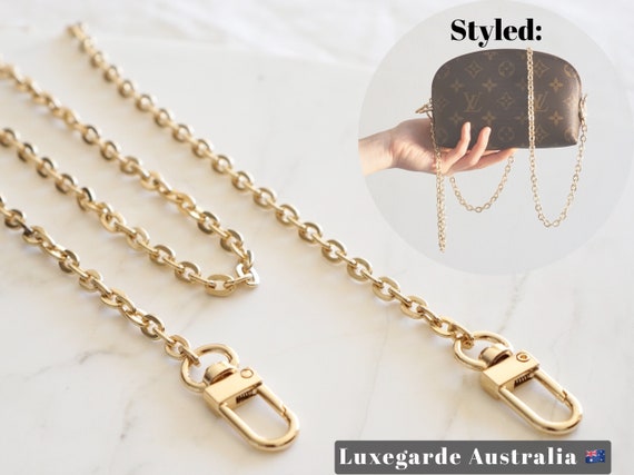 Minimalist Chain Bag Strap Gold Replaceable