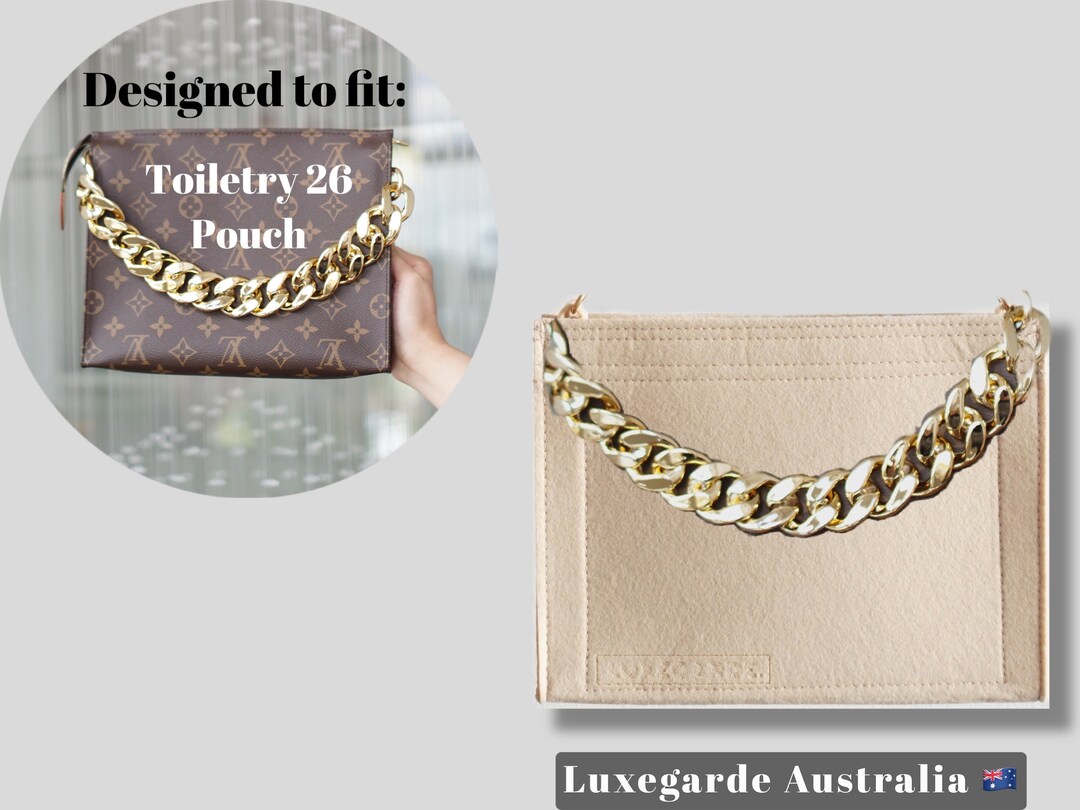 Chunky Flat Gold Chain Handle Decorative Strap for Toiletry 