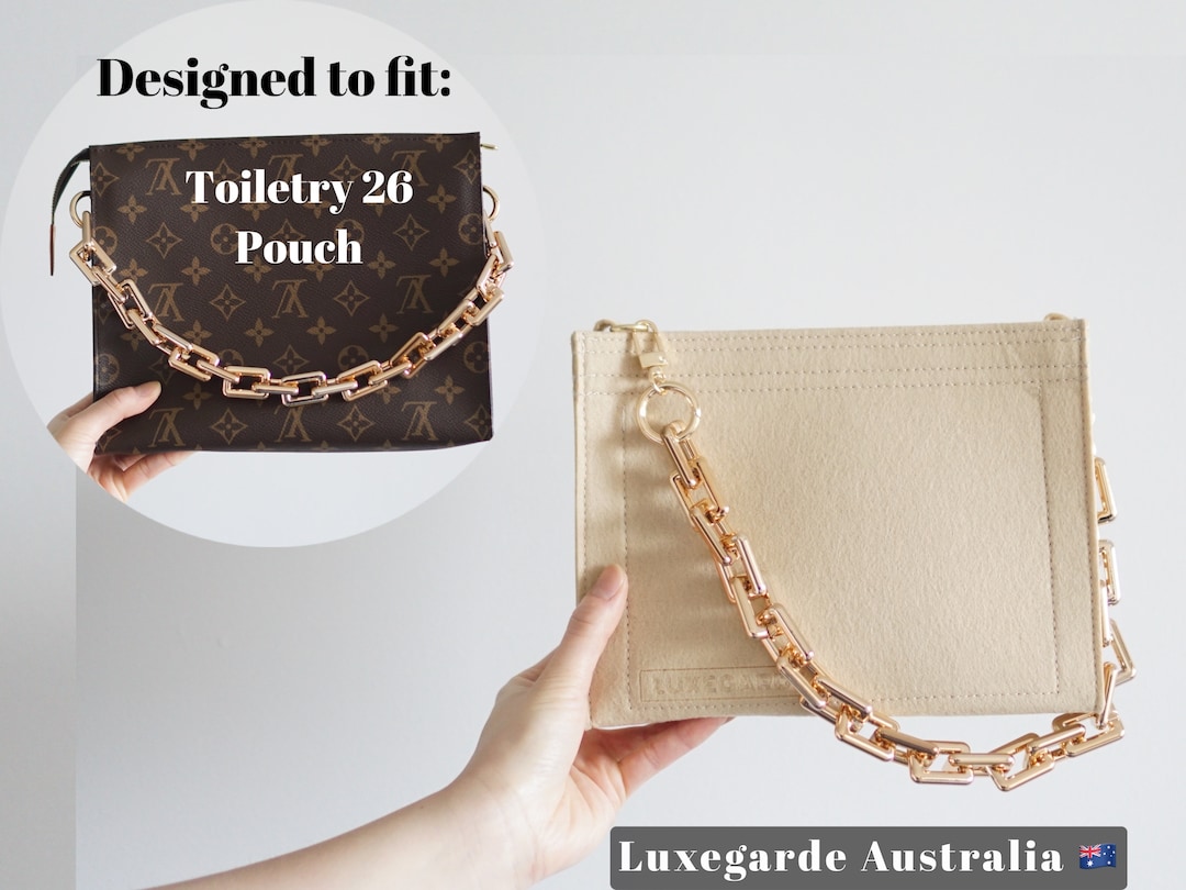 Toiletry Pouch 26 Crossbody Conversion Kit With Bag Organizer Insert and Chunky Gold Chain for Toiletry Pouch pouch is NOT Included Etsy Canada