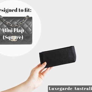 Vierkante organizer inzetstuk mini-flap tasje / C H A N E L mini-tasje organizer inzetstuk / tasje-vormer voeringbeschermer [tas NIET inbegrepen]