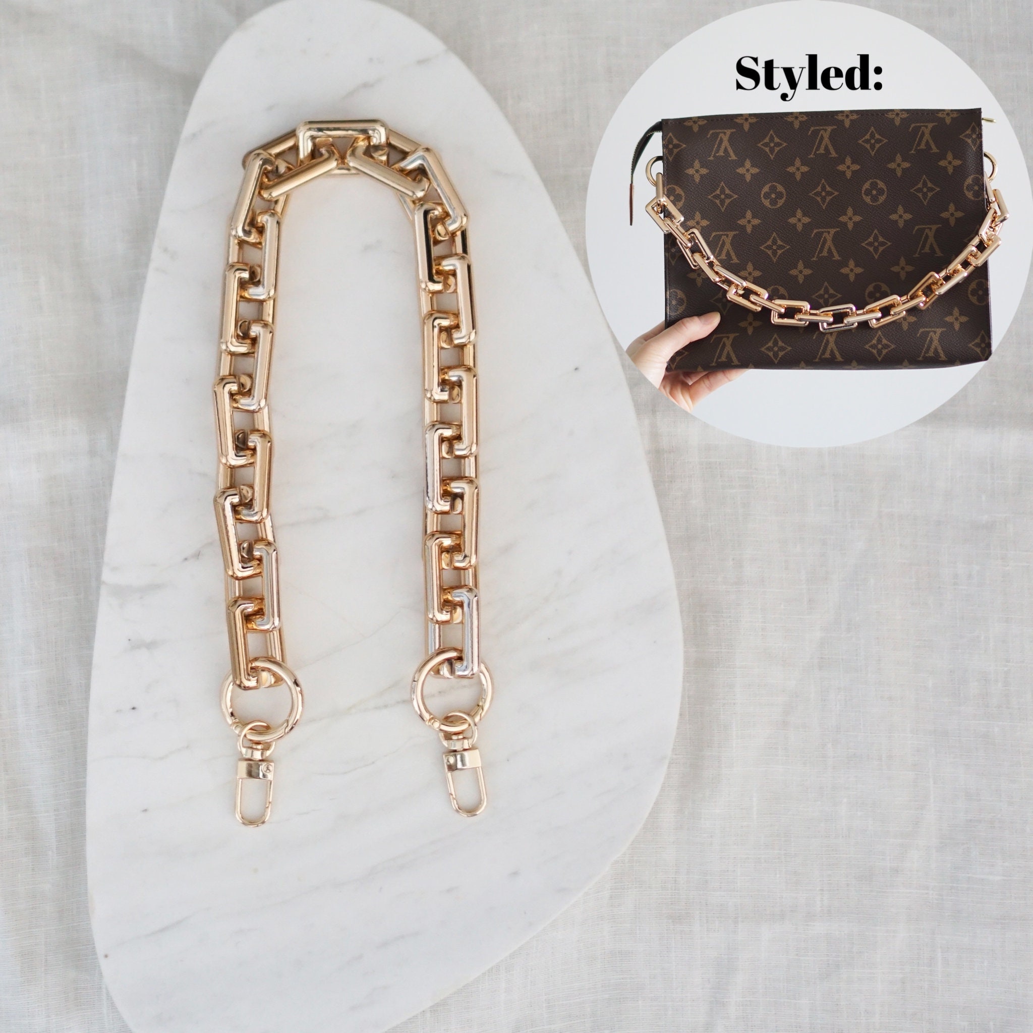 Chunky Flat Gold Chain Handle Decorative Strap for Toiletry -  Israel