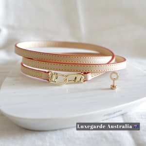Crossbody-Umwandlungs-Kit mit Gold-Beutelkonverterring und Lederband | Für Louis L V Nizza Nano, Speedy 25 usw.