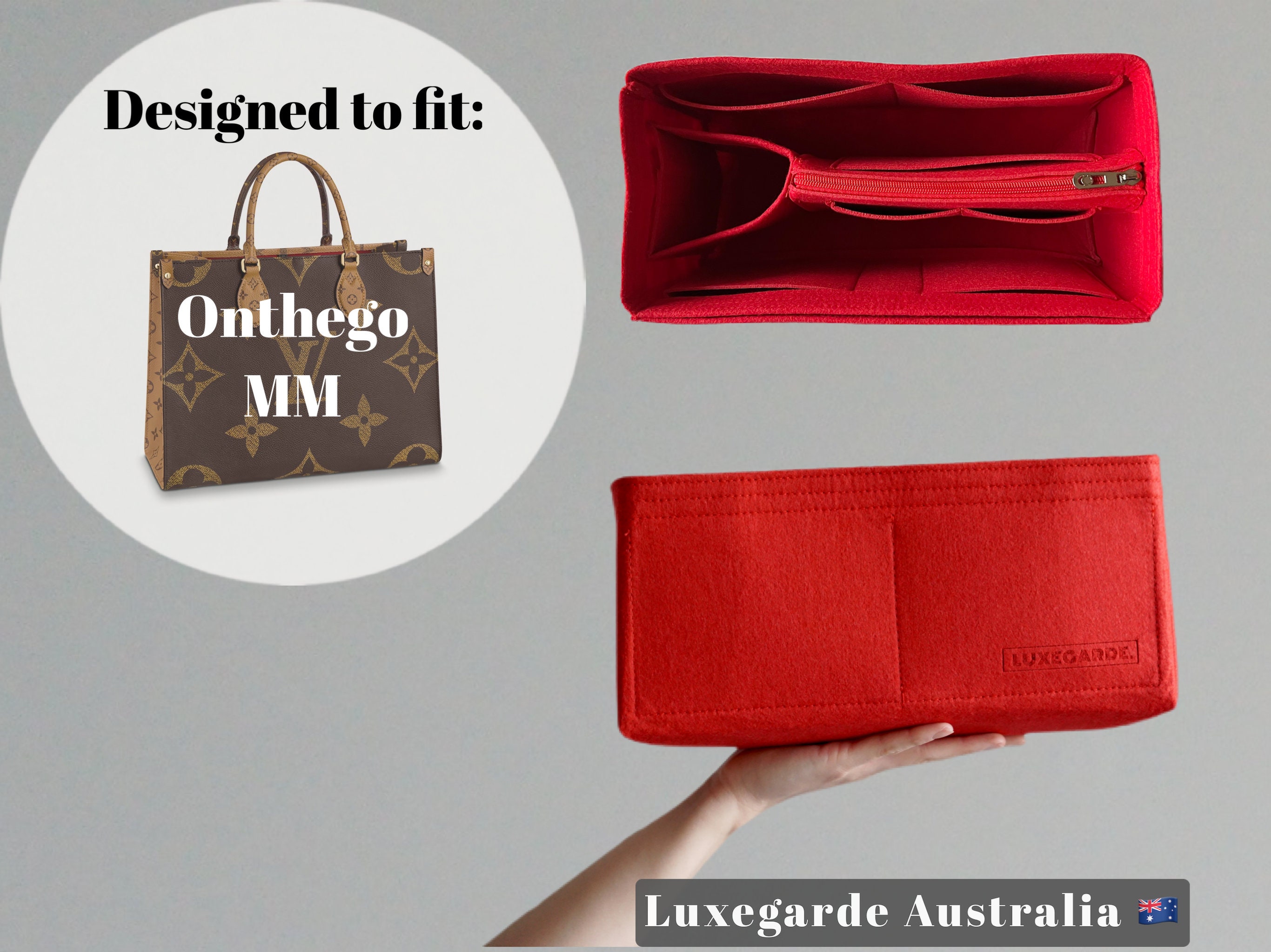 Onthego MM Tote Bag Organizer / Bag Insert / Louis Onthego MM 