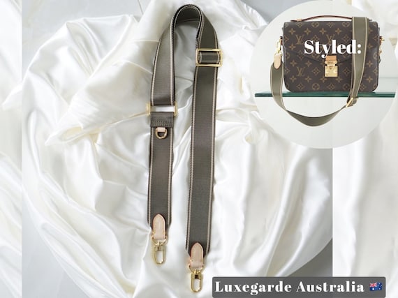 Adjustable Canvas Shoulder Bag Strap With Vachetta Tab Suitable