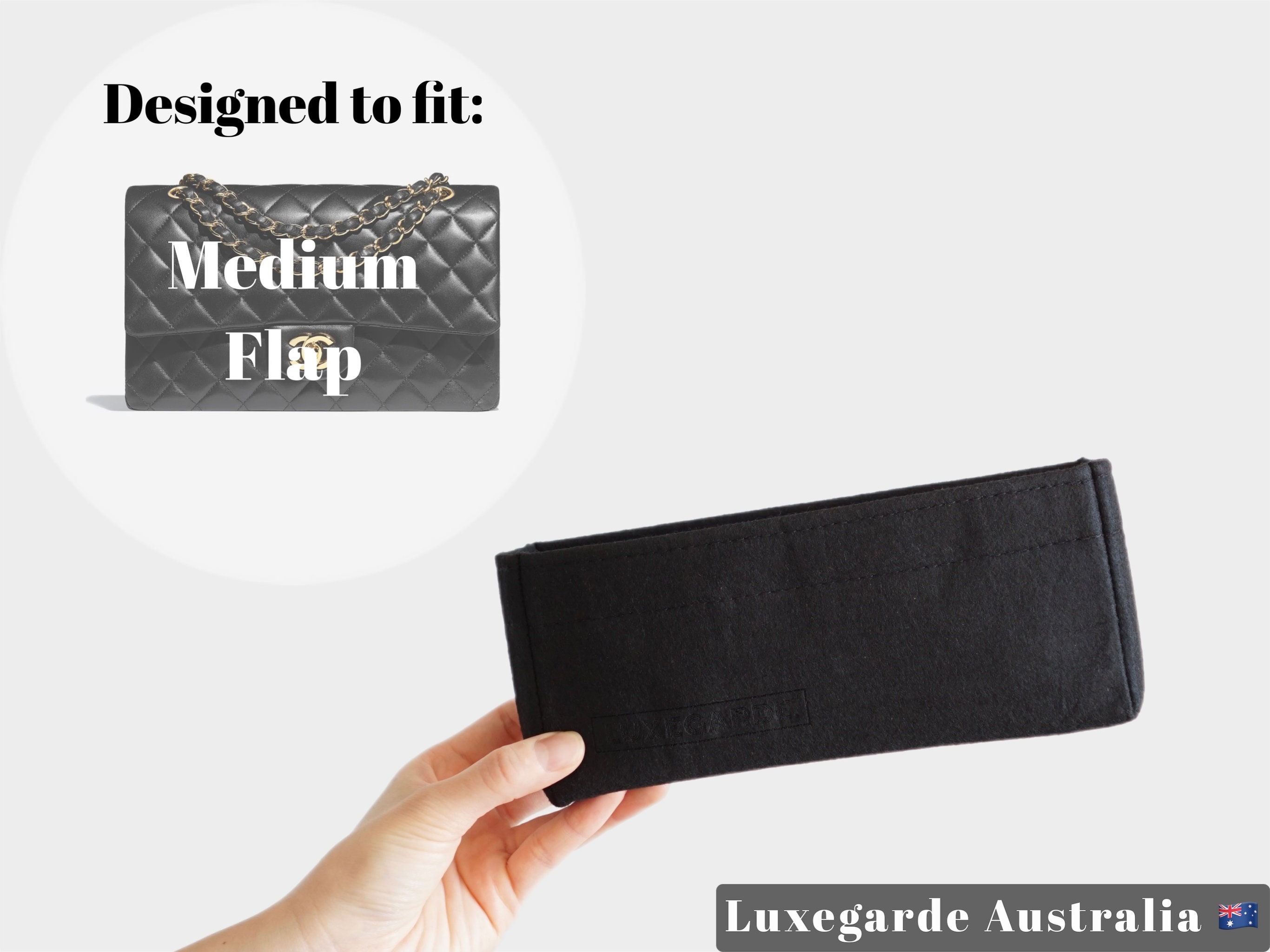 Medium Classic Flap Bag Organizer Insert / C H A N E L Classic 