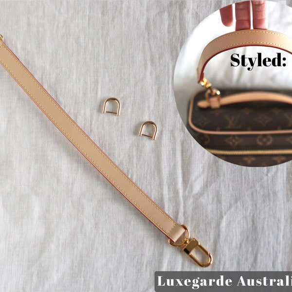 Kit di conversione cinturino con manico superiore in pelle e anello a D / per pochette Metis L V, custodia per cosmetici
