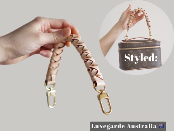 Braided Leather Top Handle Strap Neo Noe Handle Bag Handle 