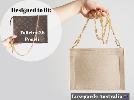 Toiletry Pouch 26 Crossbody Conversion Kit With Bag Organizer Insert and Metal Chain Strap for L V Pouch pouch is NOT Included Etsy