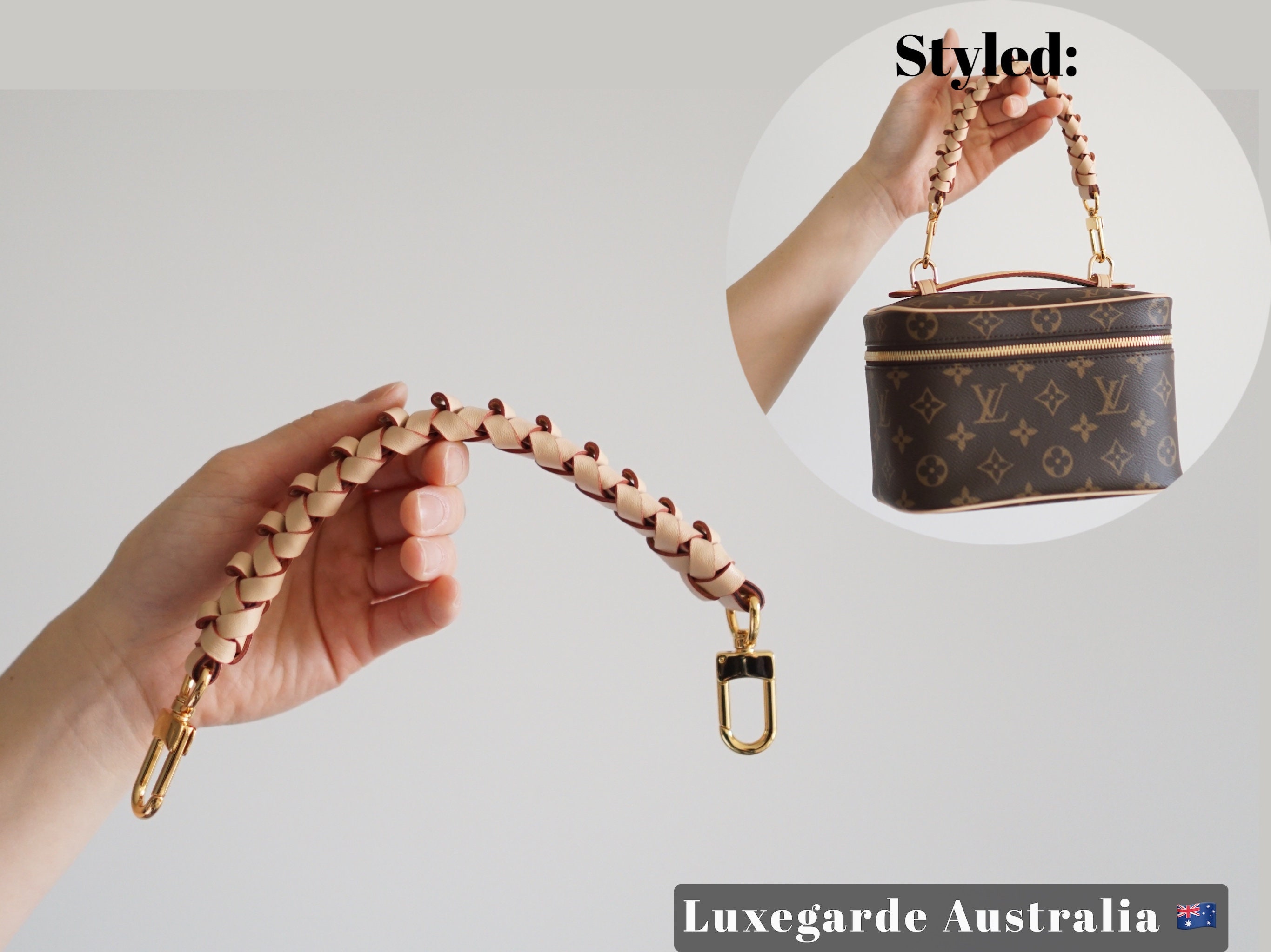 Genuine Leather Braided Handle for LV Beaubourg Hobo India