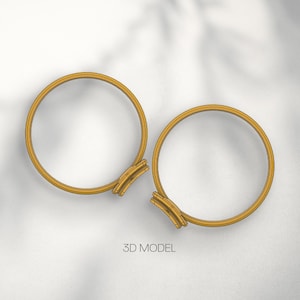 STL File for 3d Printing Mouse Ear Rings