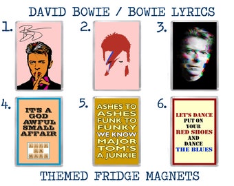 Lot Pack Magnet Aimant Frigo Ø38mm David Bowie Ziggy Stardust Singer Music UK