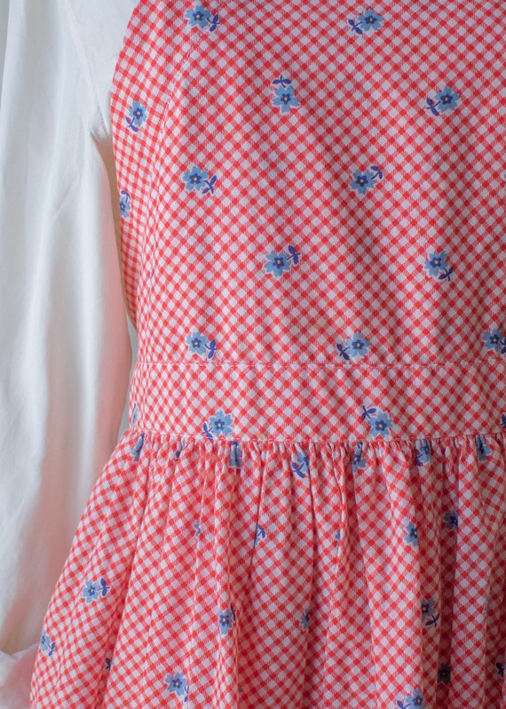 Floral Gingham Apron Dress - image 9