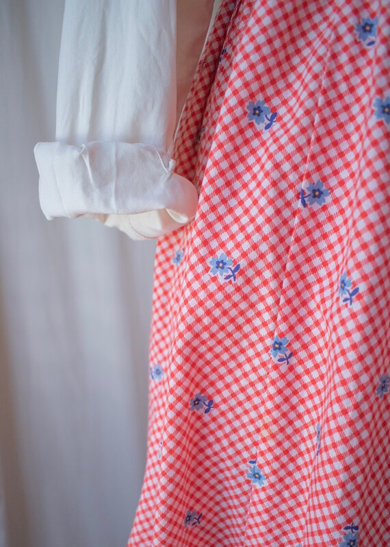 Floral Gingham Apron Dress - image 8