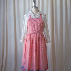 Floral Gingham Apron Dress image 2