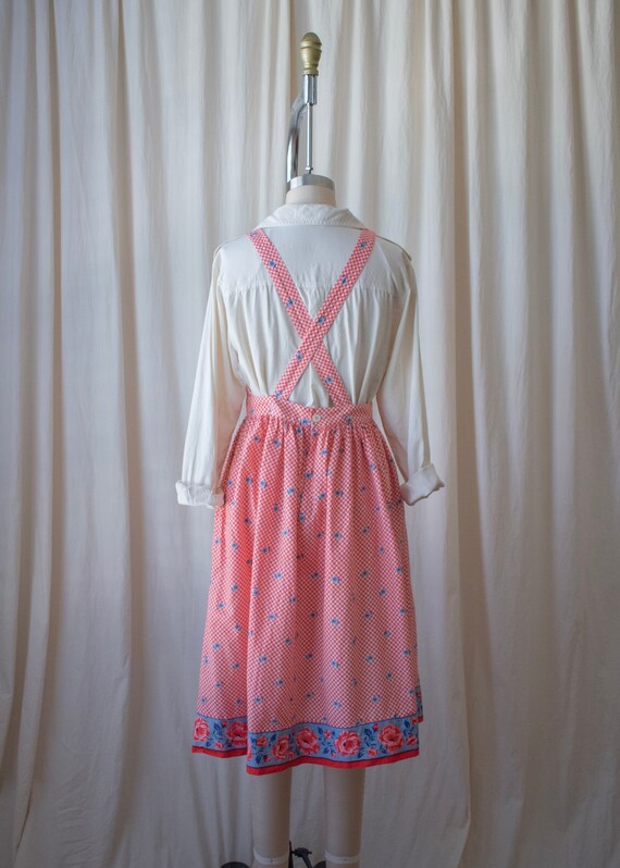 Floral Gingham Apron Dress - image 5