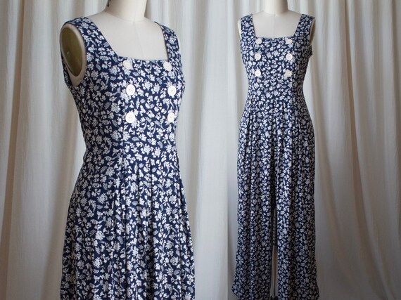 Floral Navy Jumpsuit