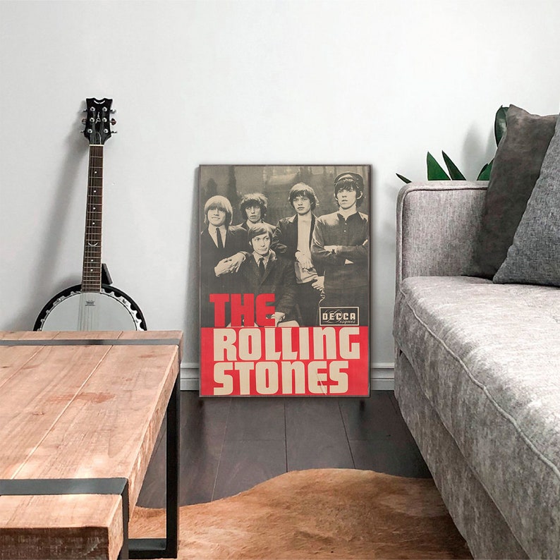 Rolling stones poster Rolling stones wall art psychedelic Etsy