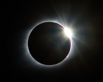 Solar Eclipse - Diamond Ring, Sun, Moon, Space, Galaxy