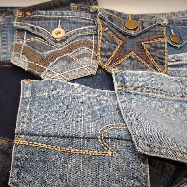 Denim pockets bulk pack