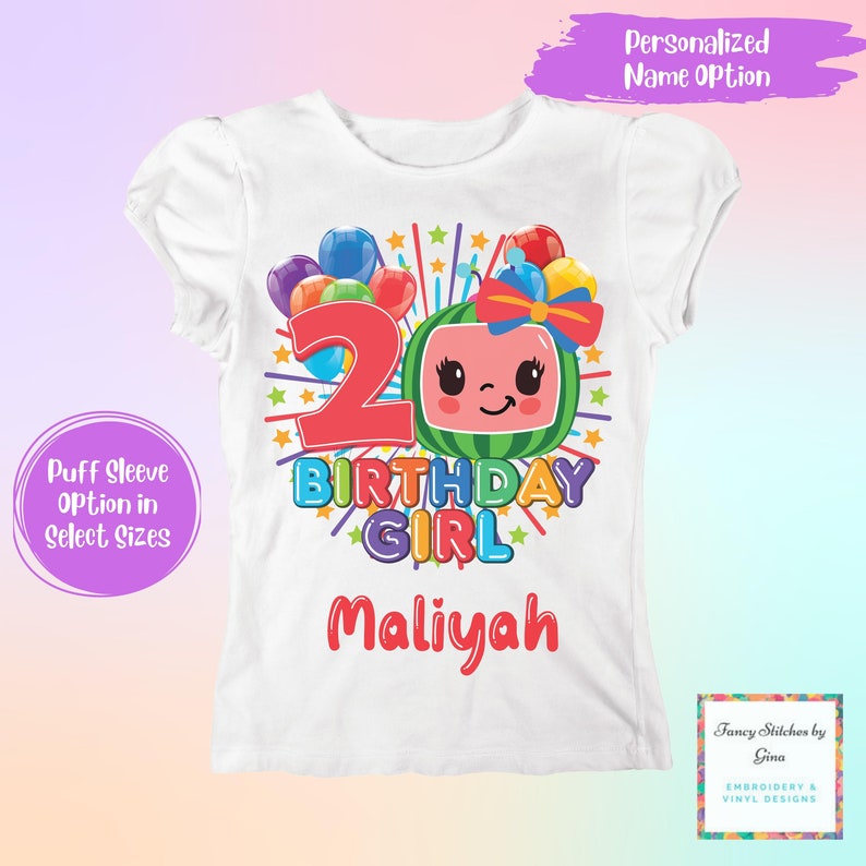 Birthday Shirt Girls Tshirt Etsy