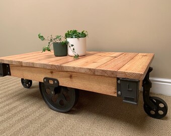 Cart Coffee Table Etsy