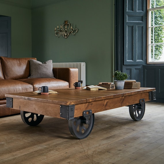 Antique cart coffee table deals