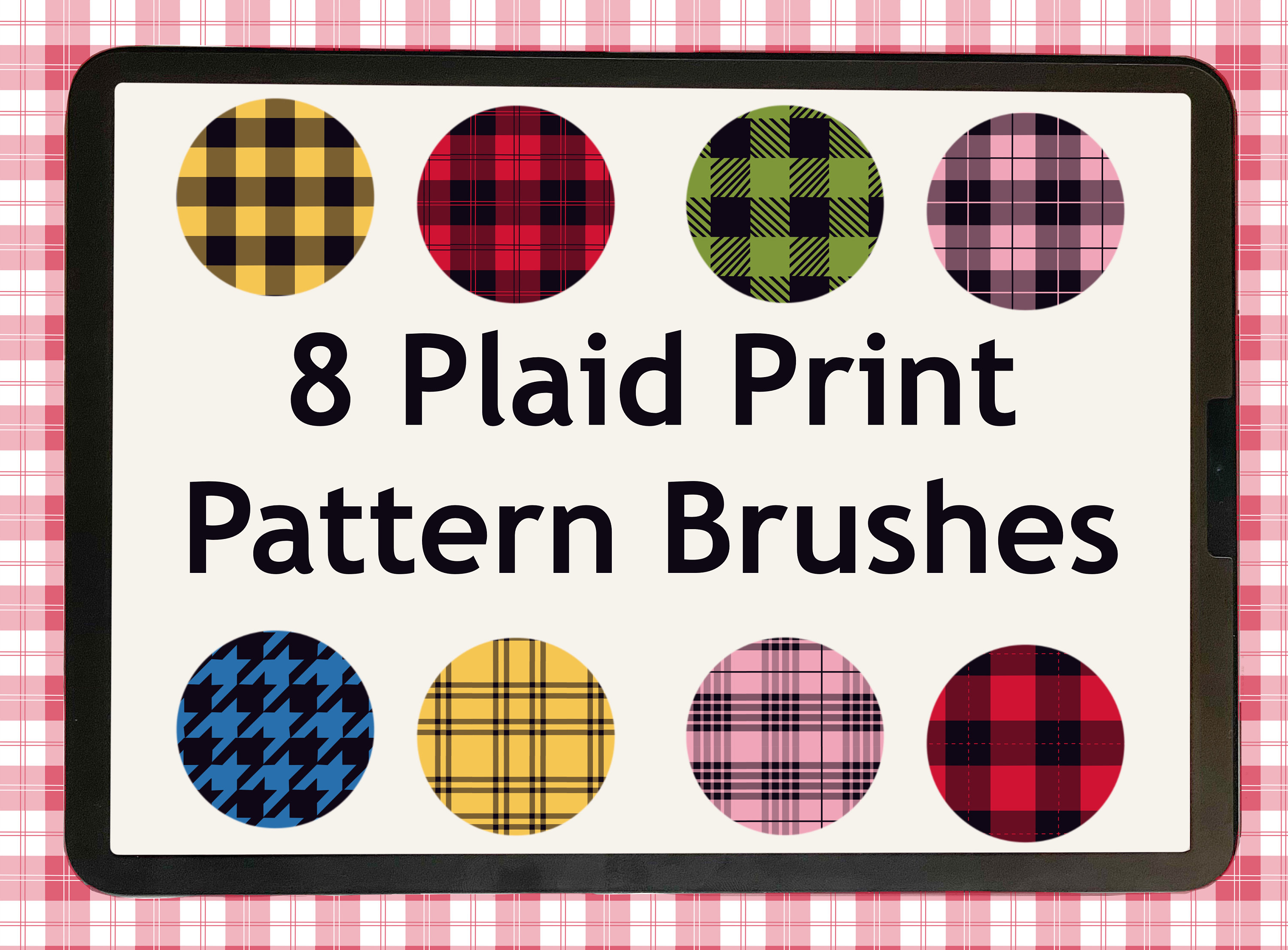 Plaid Procreate Pattern Brush Pack