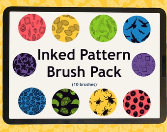 Inked Procreate Pattern Brush Pack