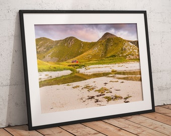 Norway Lofoten Haukland Beach | Photography Photo Print Poster Picture Mural | Nature Landscape (Digital Download)