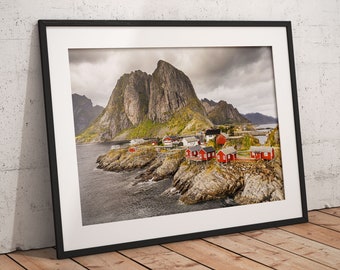 Norway Lofoten Hamnøy | Photography Photo Print Poster Picture Mural | Nature Landscape (Digital Download)
