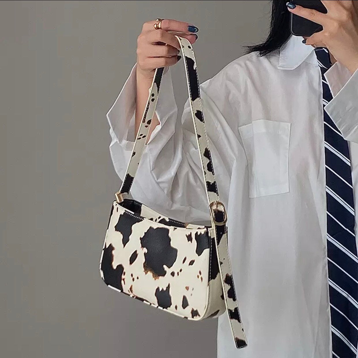 Cow print handbag handbag cow shoulder bag cow print | Etsy