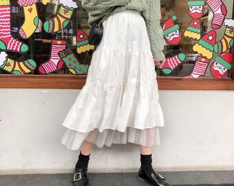 white skirt etsy